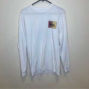 Quicksilver Logo White Long Sleeve T Shirt